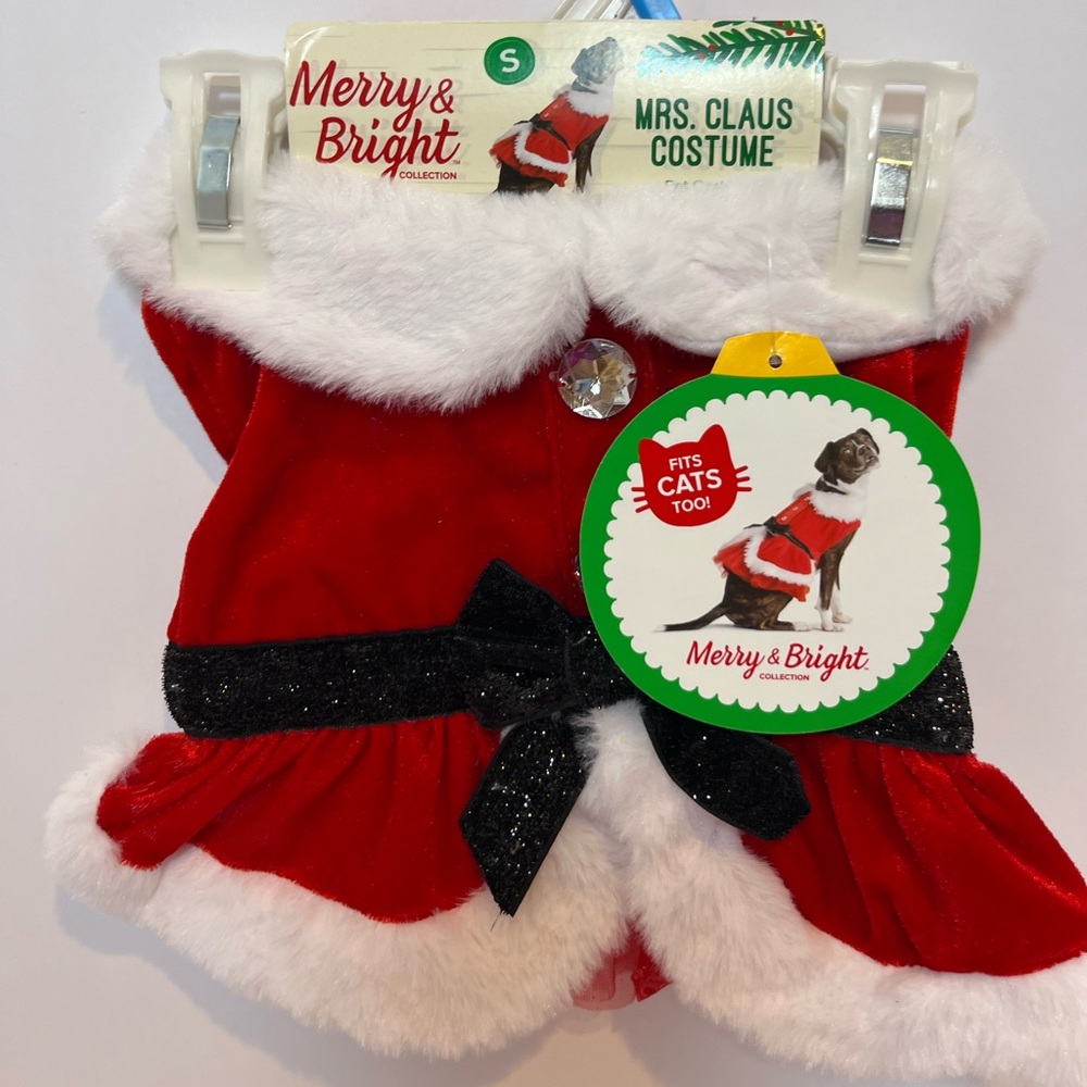 Merry & Bright Red Mrs. Claus Dog Costume